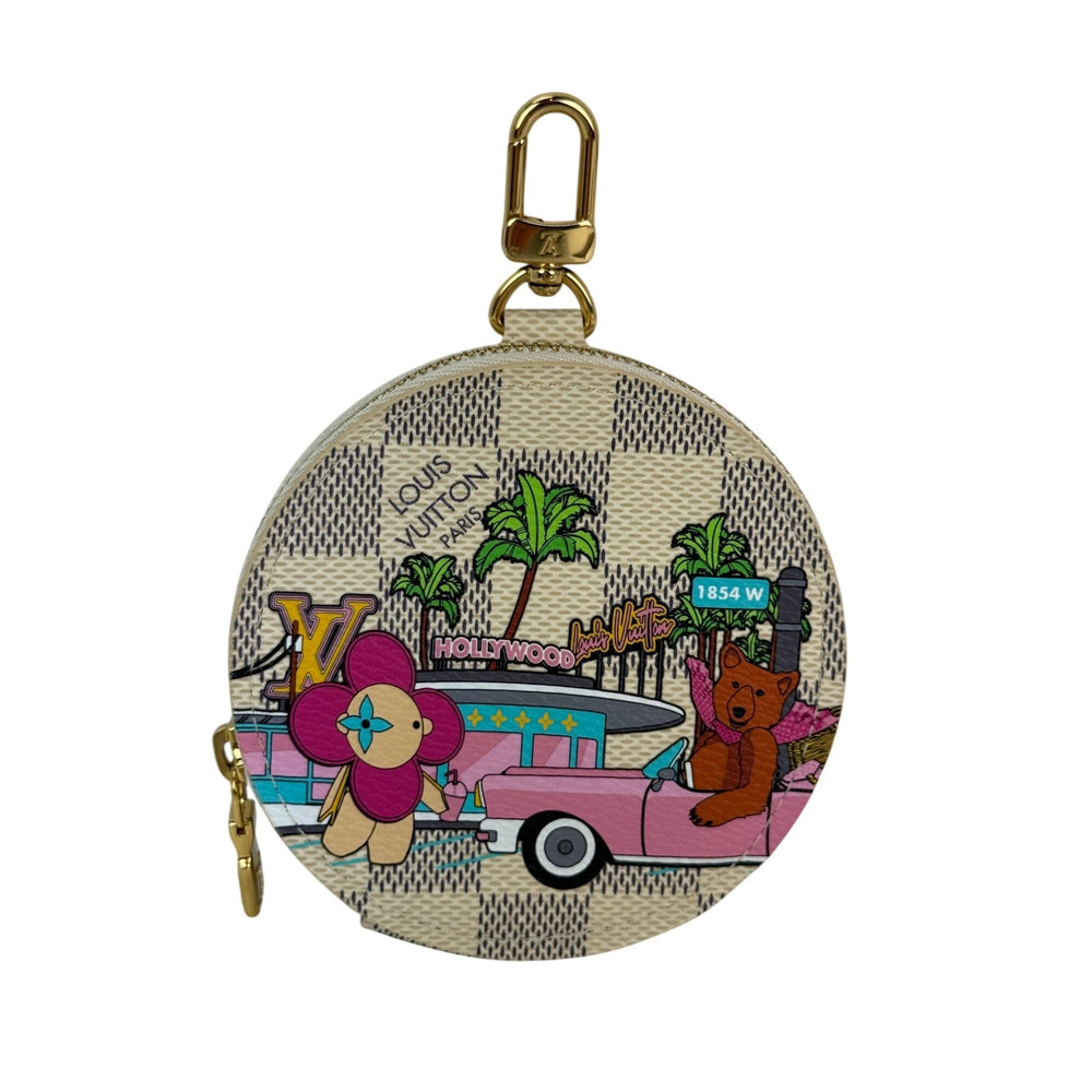 Louis Vuitton 2021 Christmas Animation Damier Azur Coin Case Bag Charm