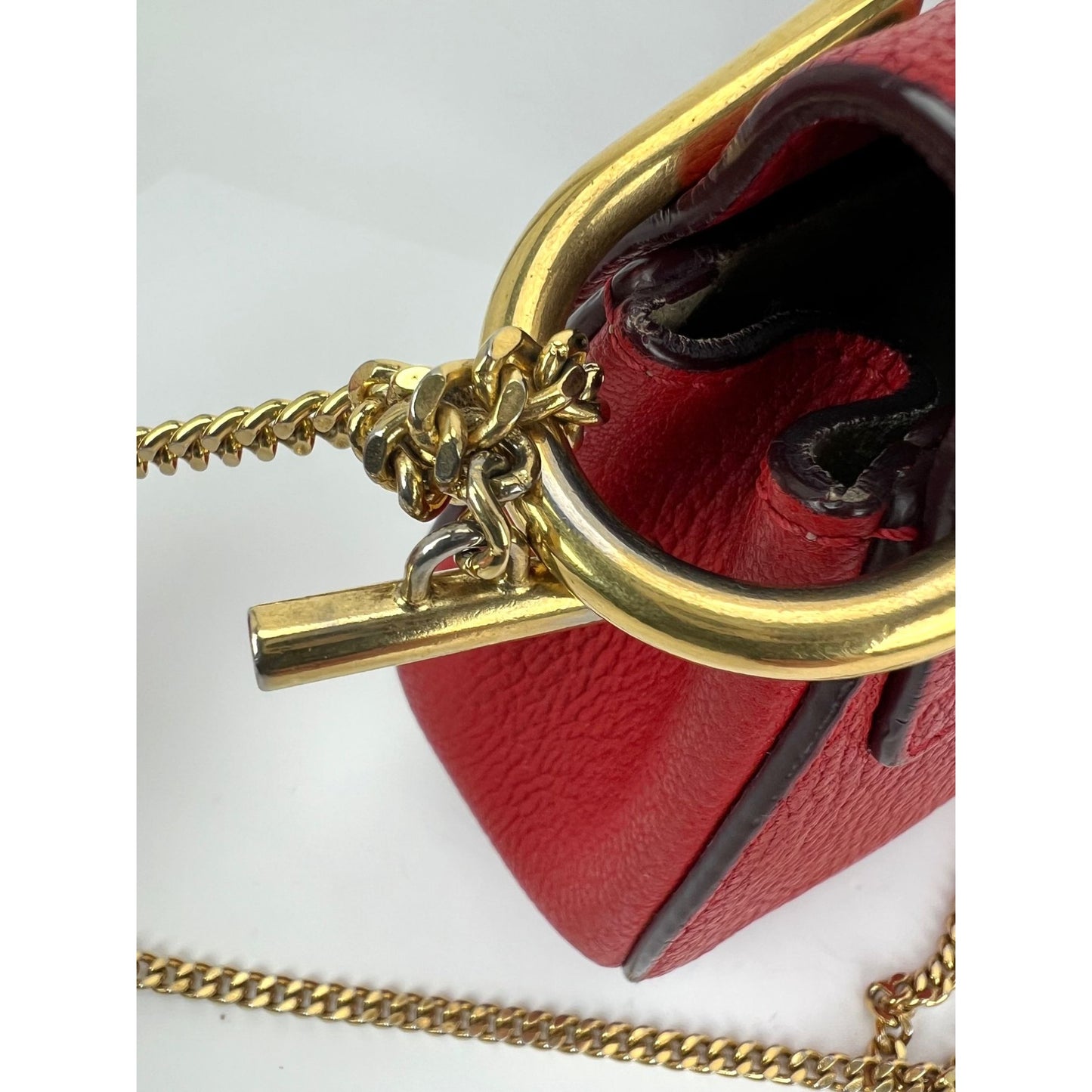 
                  
                    Chloe Mini Drew Leather Grained Lambskin Red Crossbody Bag
                  
                