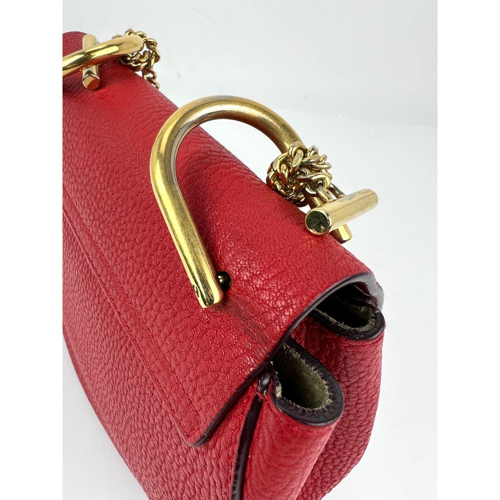 chloe mini drew crossbody backpack Leather Grained Lambskin Red Bag – Debsluxurycloset ipad Sleeve Yeahmart Fishing Landing Net Farbe:hot coral monochrome engraved slide