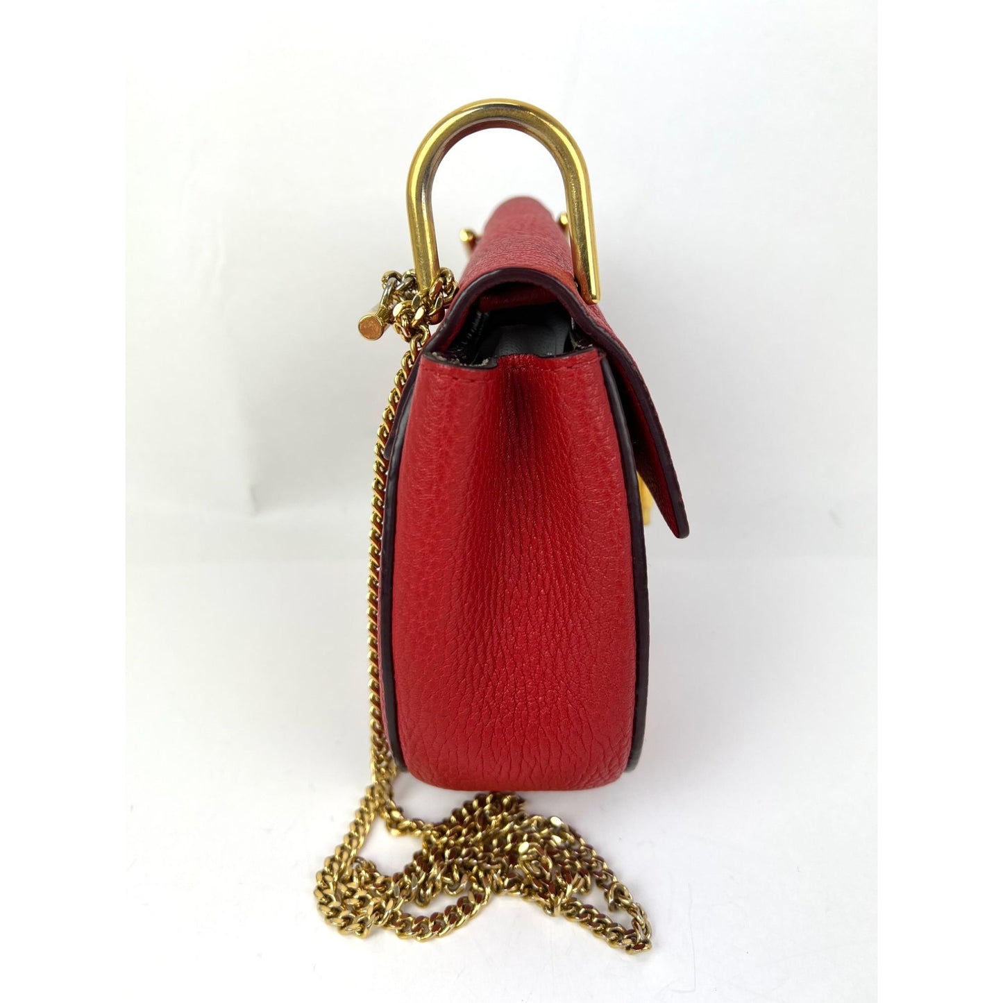 
                  
                    Chloe Mini Drew Leather Grained Lambskin Red Crossbody Bag
                  
                