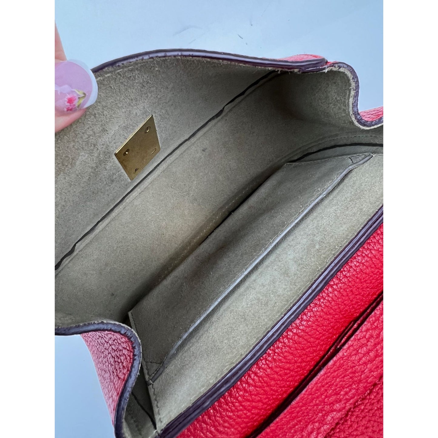 
                  
                    Chloe Mini Drew Leather Grained Lambskin Red Crossbody Bag
                  
                