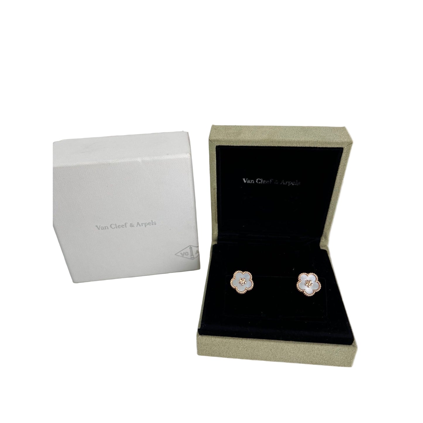 
                  
                    Van Cleef & Arpels Lucky Spring Earrings 18K Rose Gold White Mother-Of-Pearl
                  
                