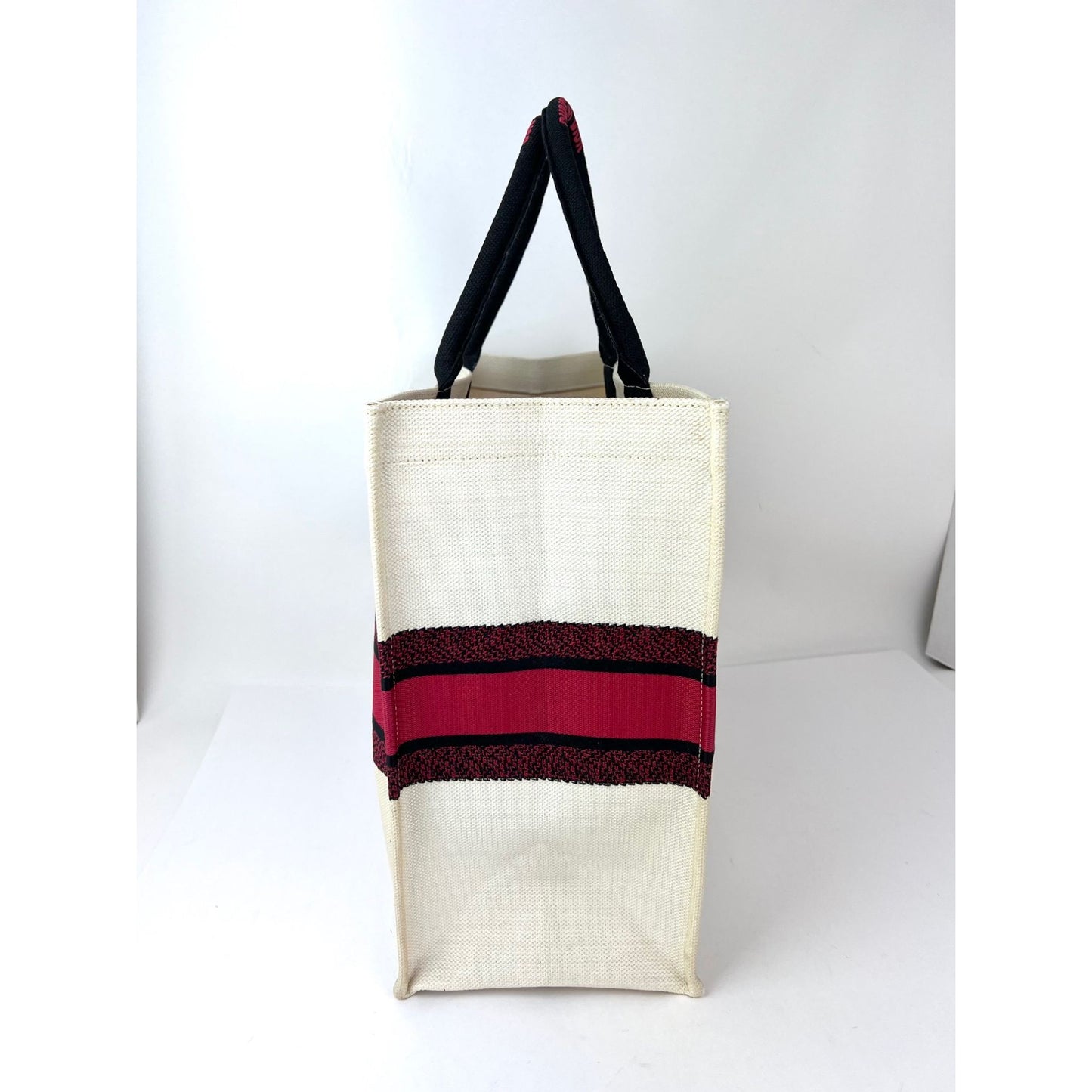 
                  
                    Christian Dior Red, White & Black Canvas Dioramour Je T'aime Large Book Tote
                  
                