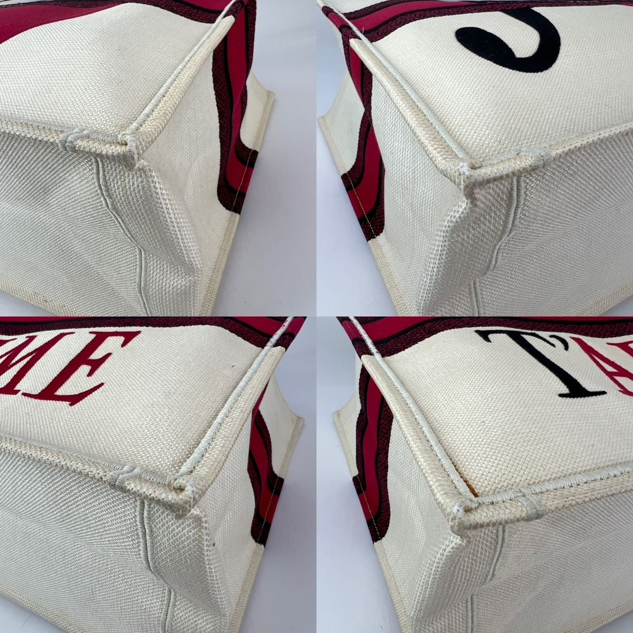 
                  
                    Christian Dior Red, White & Black Canvas Dioramour Je T'aime Large Book Tote
                  
                
