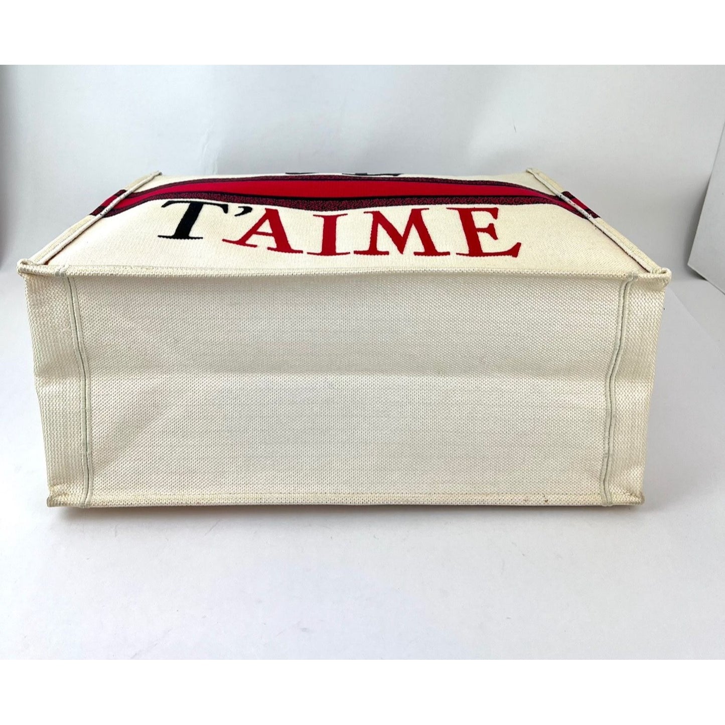 
                  
                    Christian Dior Red, White & Black Canvas Dioramour Je T'aime Large Book Tote
                  
                