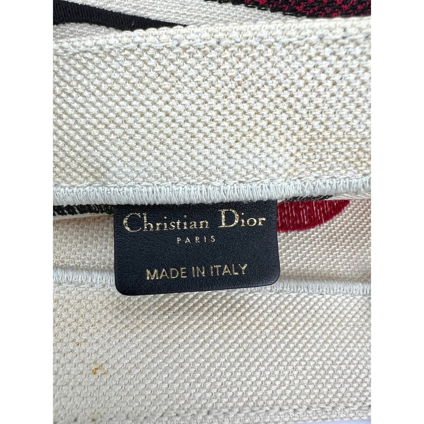 
                  
                    Christian Dior Red, White & Black Canvas Dioramour Je T'aime Large Book Tote
                  
                