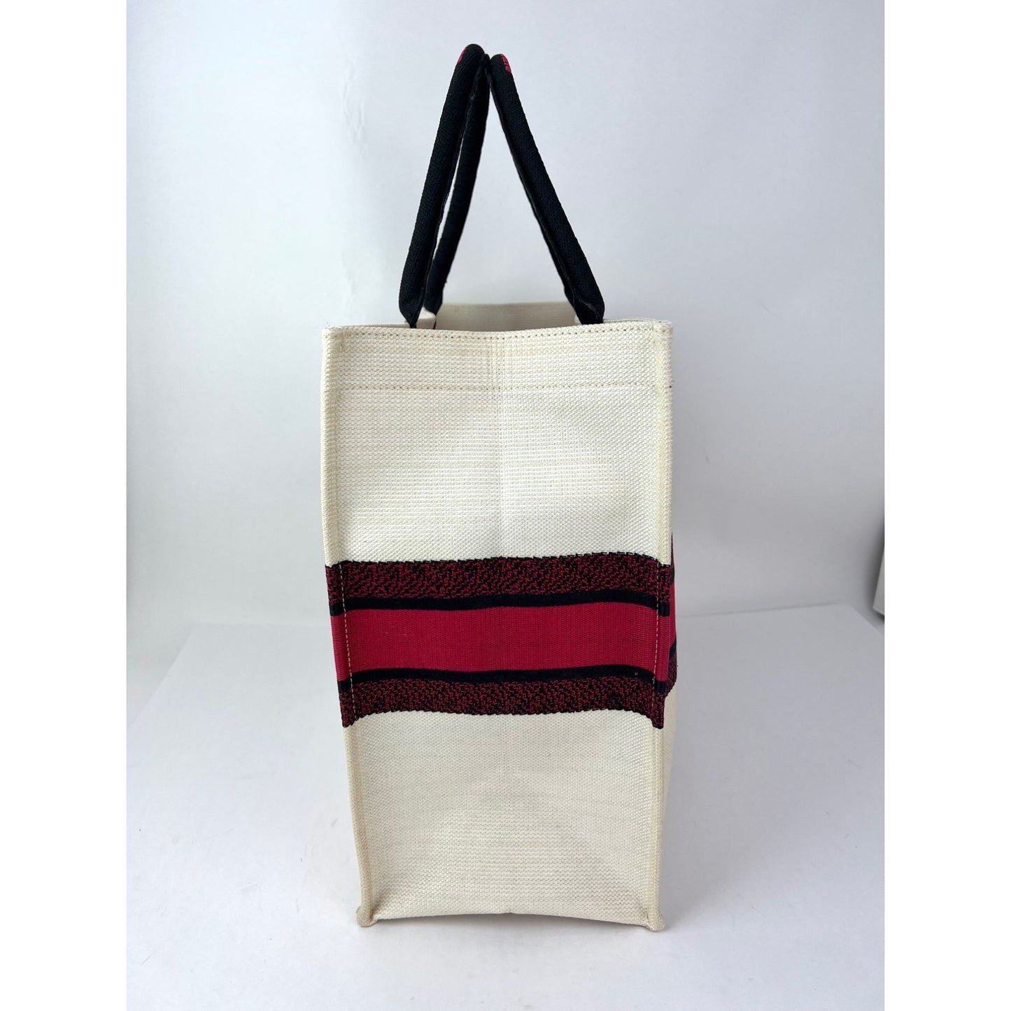 
                  
                    Christian Dior Red, White & Black Canvas Dioramour Je T'aime Large Book Tote
                  
                