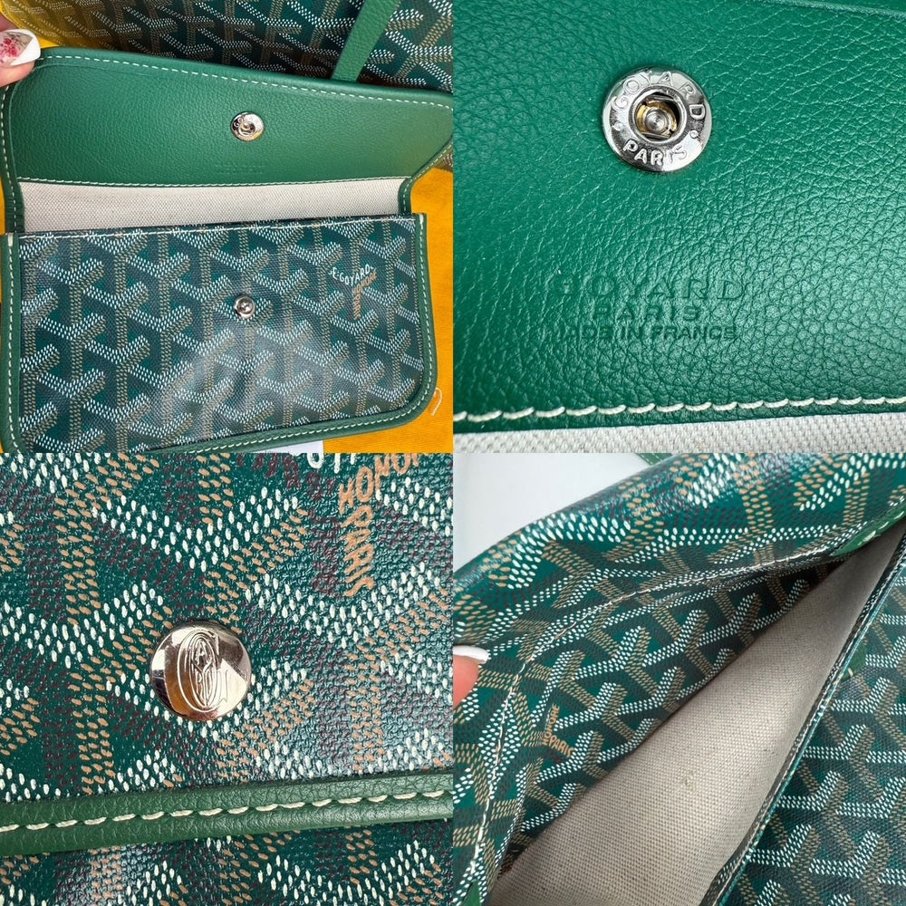 
                  
                    GOYARD Saint Louis PM Goyardine Green Tote with Pouch
                  
                