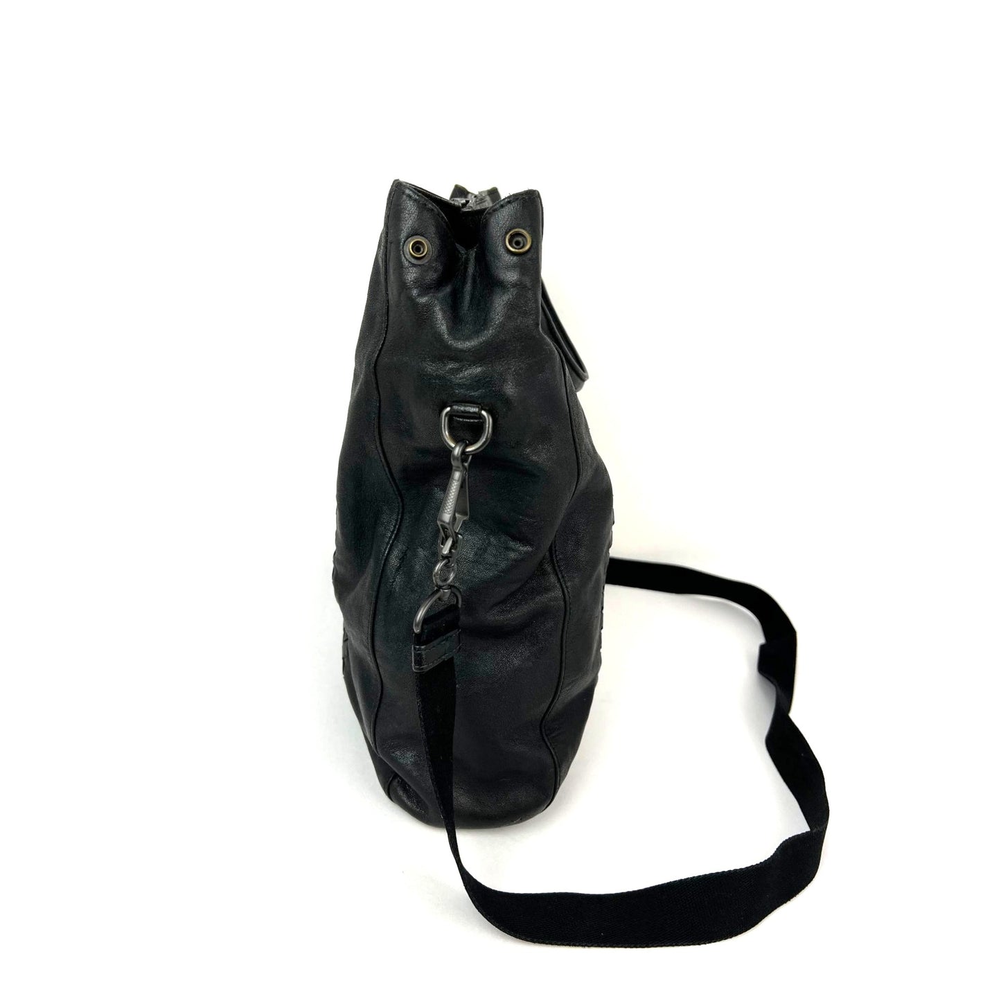 
                  
                    Bottega Veneta Nappa Intreciato Black Leather Messenger Tote Bag
                  
                