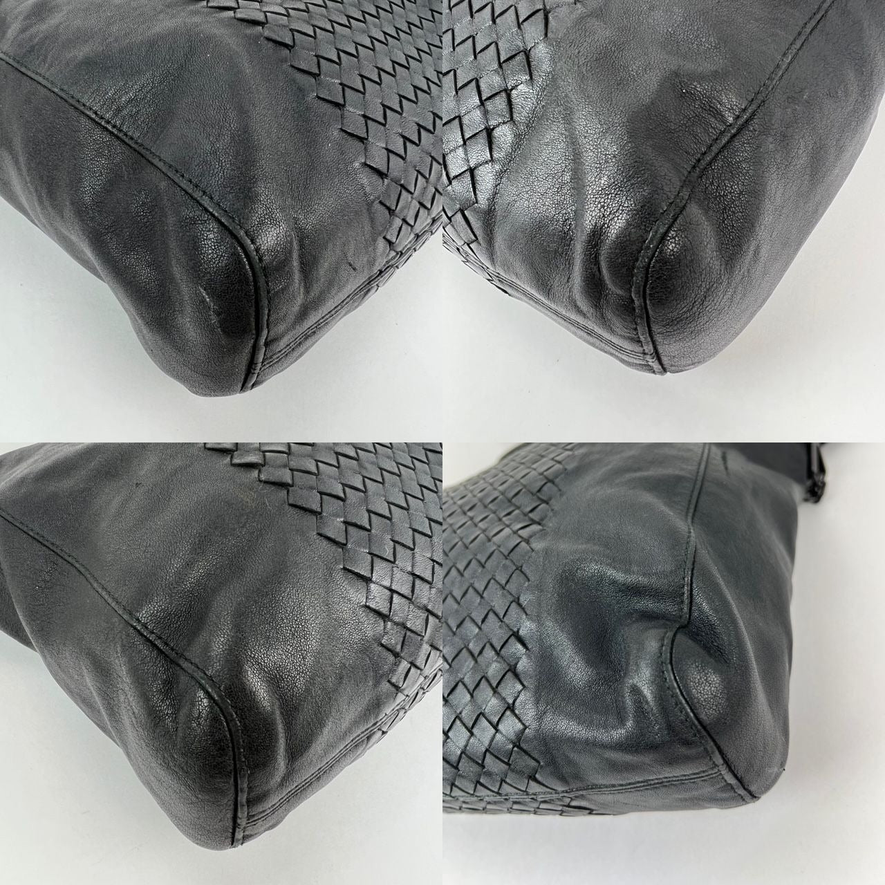 
                  
                    Bottega Veneta Nappa Intreciato Black Leather Messenger Tote Bag
                  
                