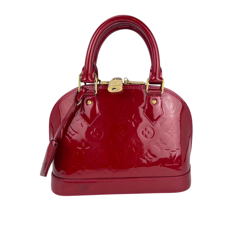 Louis Vuitton Alma BB Monogram Red Vernis Patent Leather Crossbody Bag