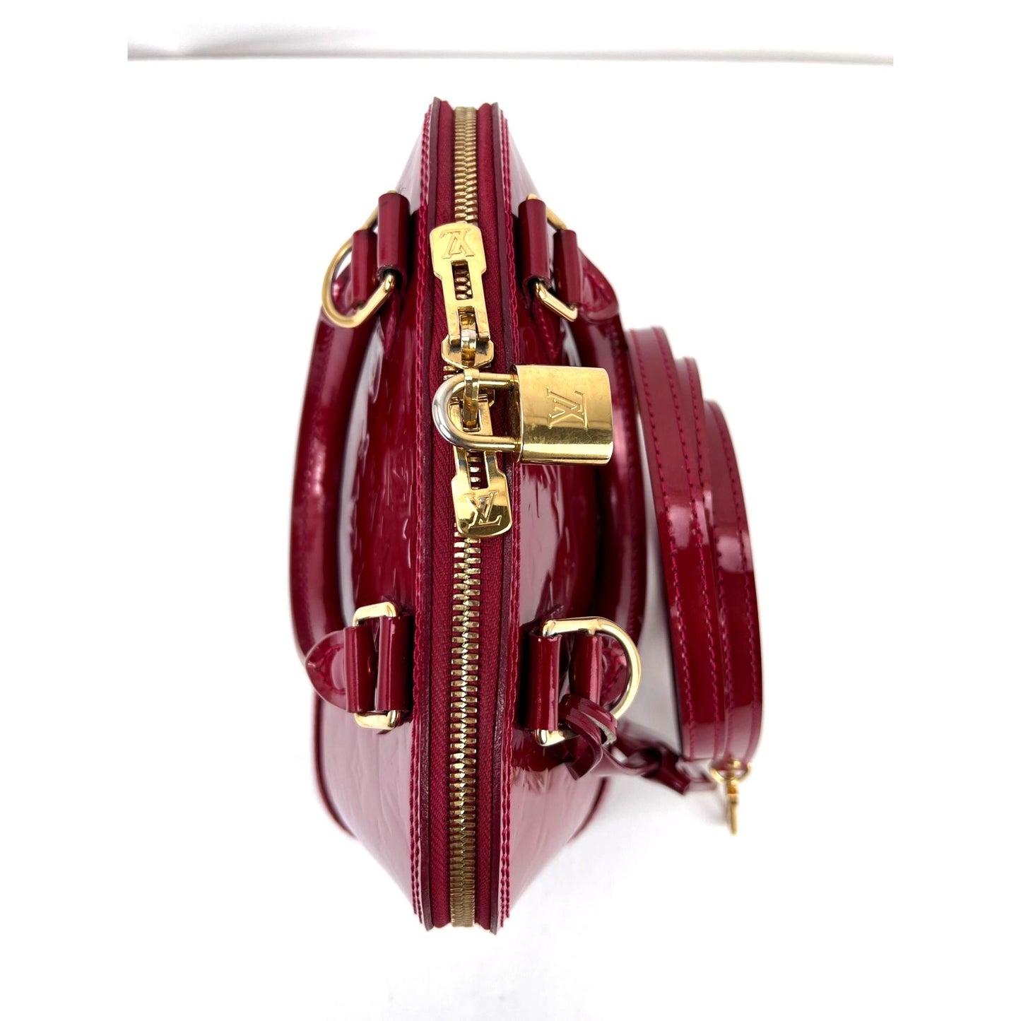 
                  
                    Louis Vuitton Alma BB Monogram Red Vernis Patent Leather Crossbody Bag
                  
                