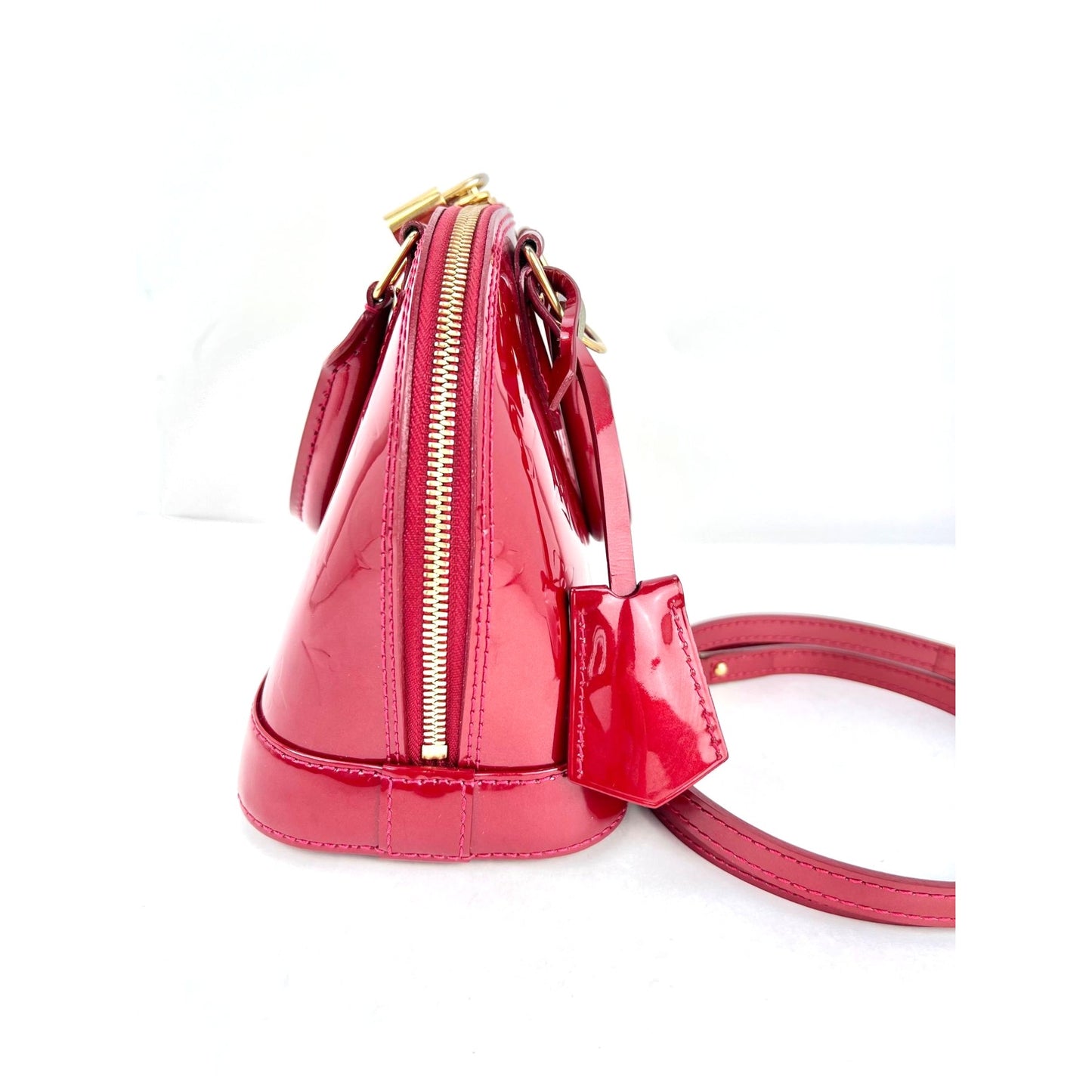 
                  
                    Louis Vuitton Alma BB Monogram Red Vernis Patent Leather Crossbody Bag
                  
                