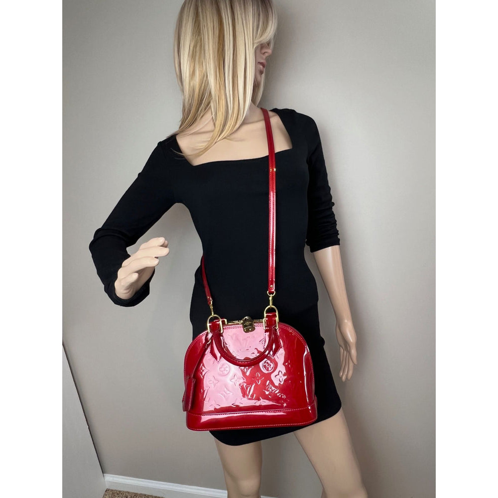 
                  
                    Louis Vuitton Alma BB Monogram Red Vernis Patent Leather Crossbody Bag
                  
                