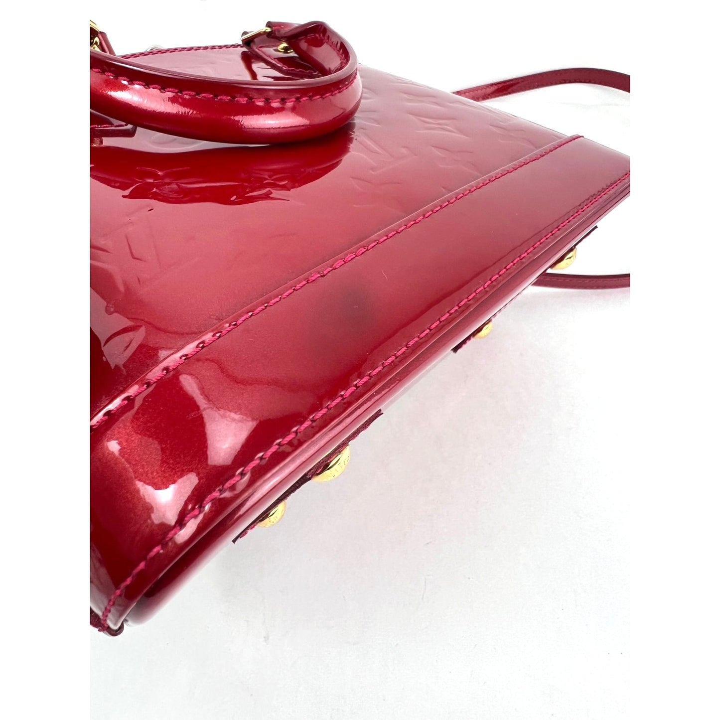 
                  
                    Louis Vuitton Alma BB Monogram Red Vernis Patent Leather Crossbody Bag
                  
                