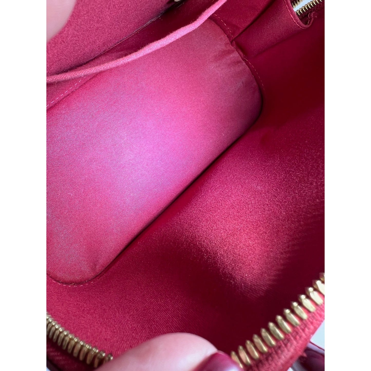 
                  
                    Louis Vuitton Alma BB Monogram Red Vernis Patent Leather Crossbody Bag
                  
                