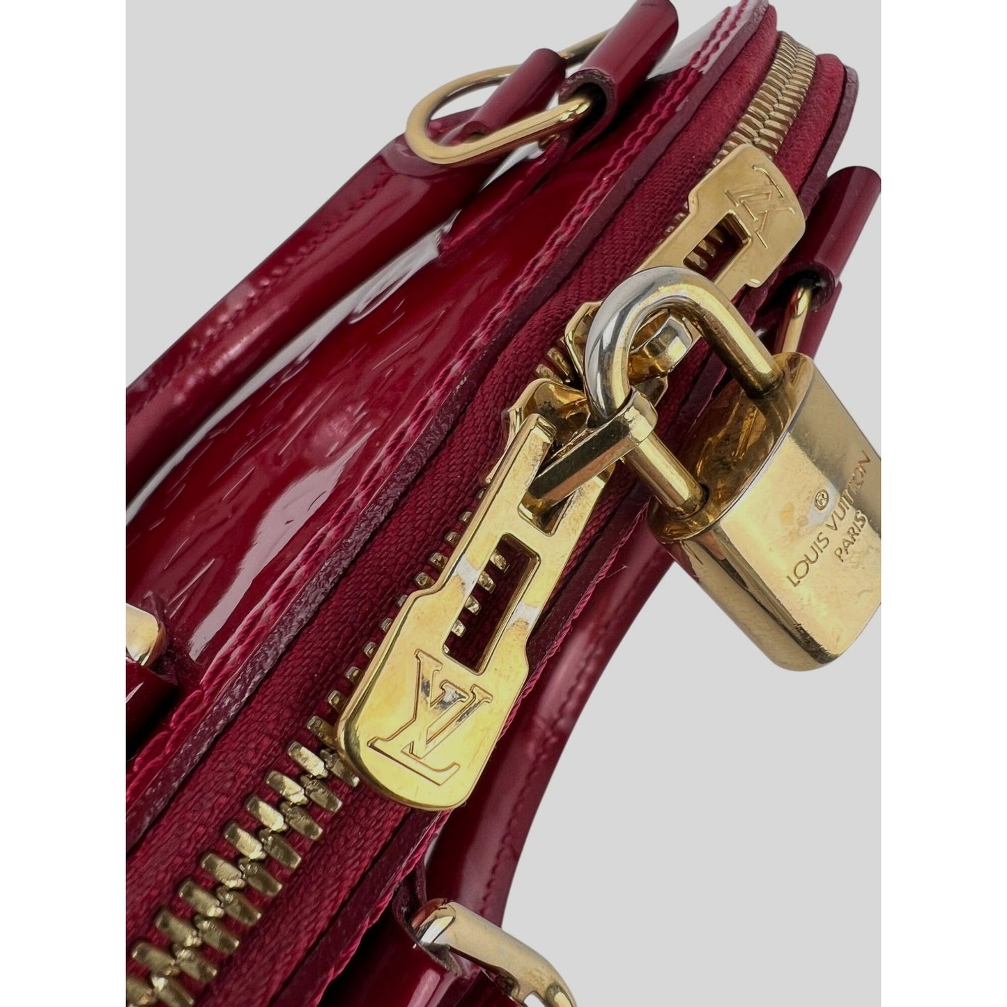 
                  
                    Louis Vuitton Alma BB Monogram Red Vernis Patent Leather Crossbody Bag
                  
                