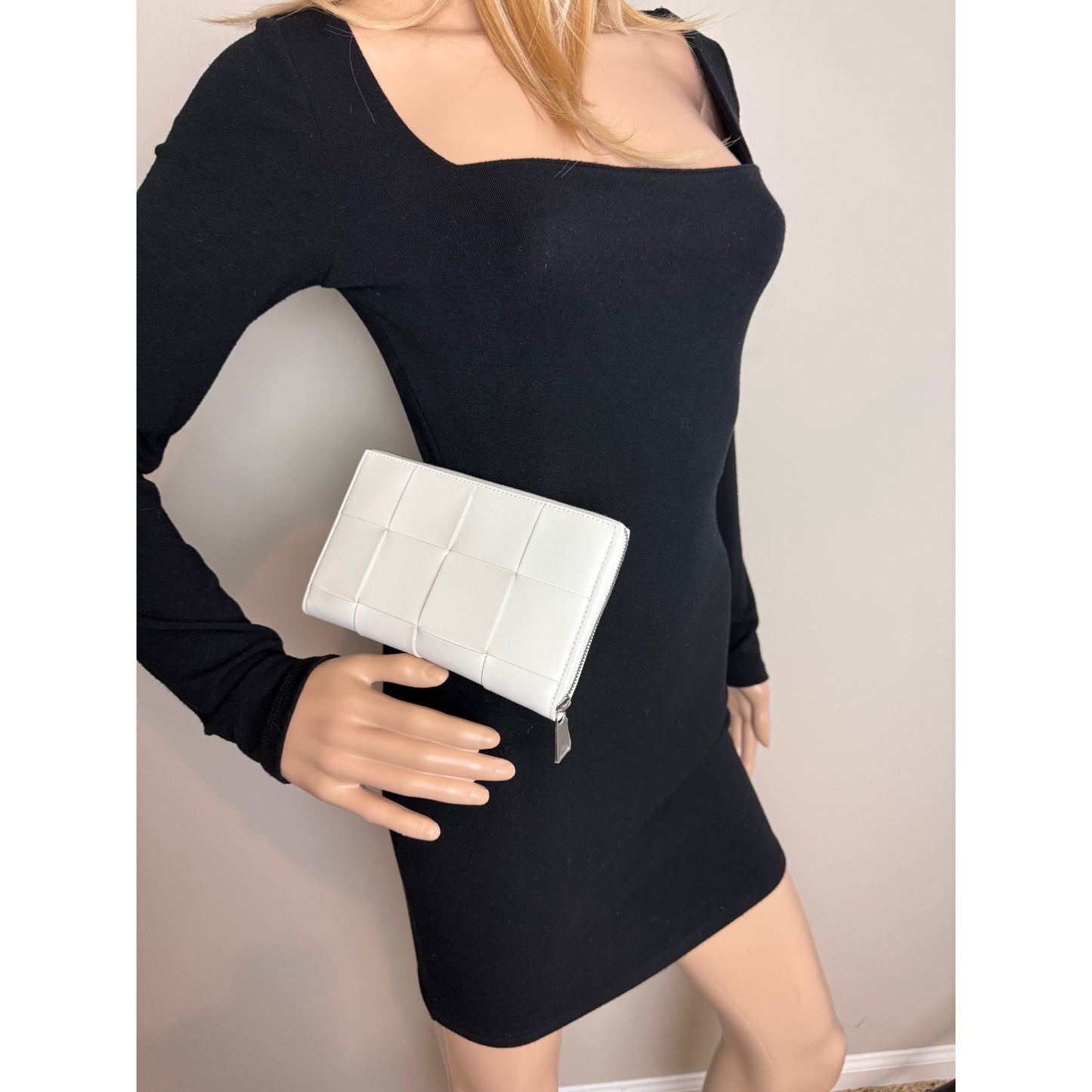 
                  
                    Bottega Veneta Intrecciato Leather White Cassette Zip Around Wallet
                  
                