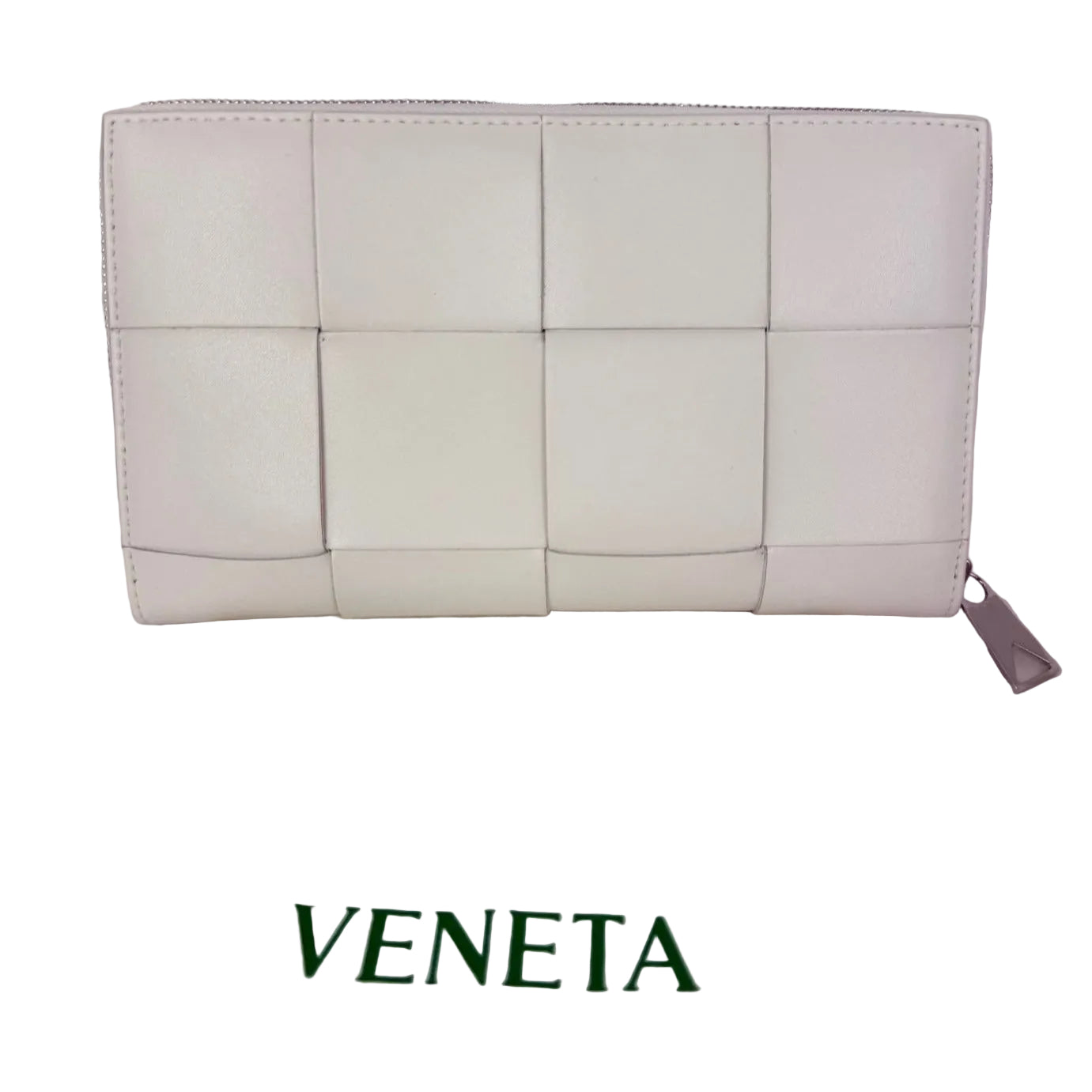 
                  
                    Bottega Veneta Intrecciato Leather White Cassette Zip Around Wallet
                  
                