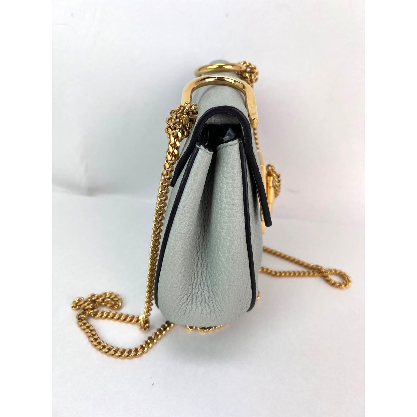 
                  
                    Chloe Mini Drew Leather Ice Blue Crossbody Bag
                  
                
