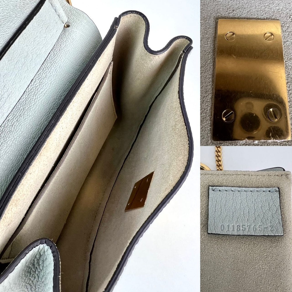 
                  
                    Chloe Mini Drew Leather Ice Blue Crossbody Bag
                  
                