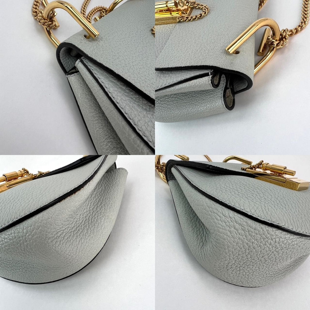 
                  
                    Chloe Mini Drew Leather Ice Blue Crossbody Bag
                  
                
