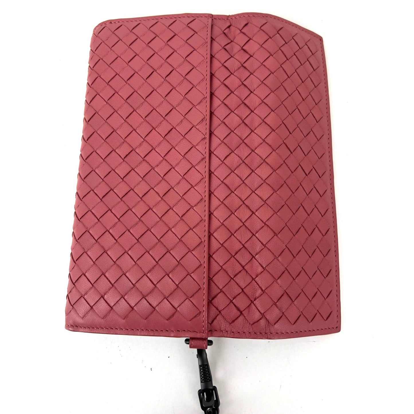 
                  
                    Bottega Veneta Intrecciato Pink Leather Flap Wallet Wristlet
                  
                