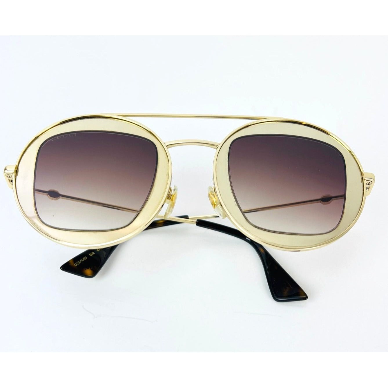 
                  
                    Gucci Round Frame Sylvie Web Sunglasses GG0105S
                  
                