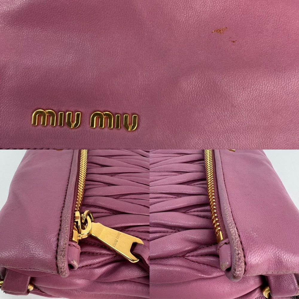 
                  
                    Miu MIU Matelasse Pink Nappa Leather Shoulder Bag
                  
                