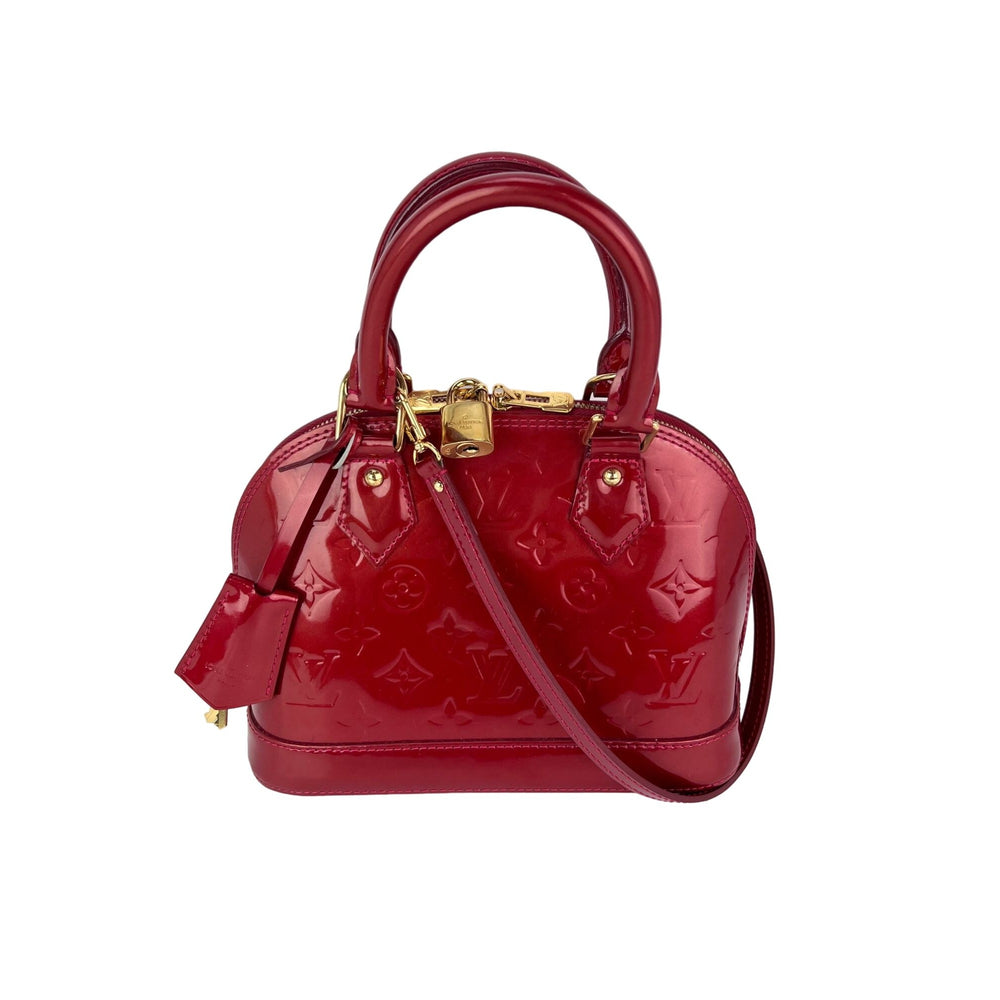 Louis Vuitton Alma BB Monogram Red Vernis Patent Leather Crossbody Bag