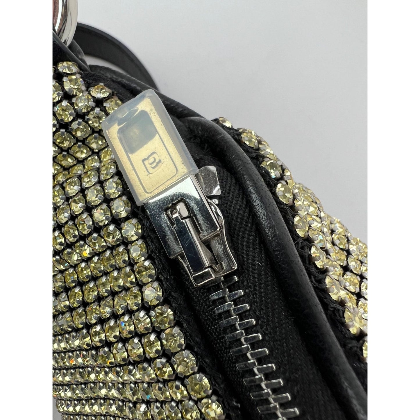 
                  
                    Alexander Wang Attica Mini Rhinestone Prism Gold Belt Sling Bag
                  
                