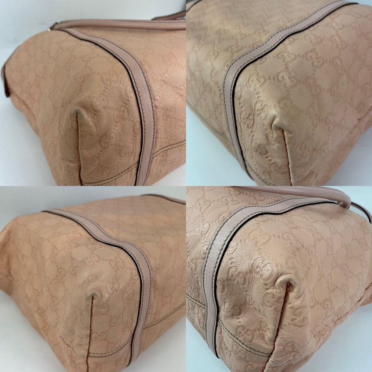 
                  
                    GUCCI Guccissima Pink Leather Joy Medium Rose Dragea Tote Bag
                  
                