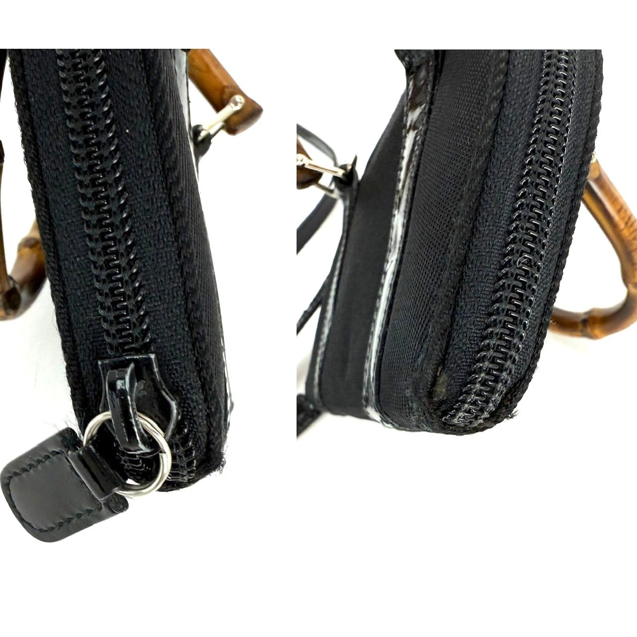 
                  
                    Gucci Bamboo Half Moon Mini Black Canvas Crossbody Bag
                  
                