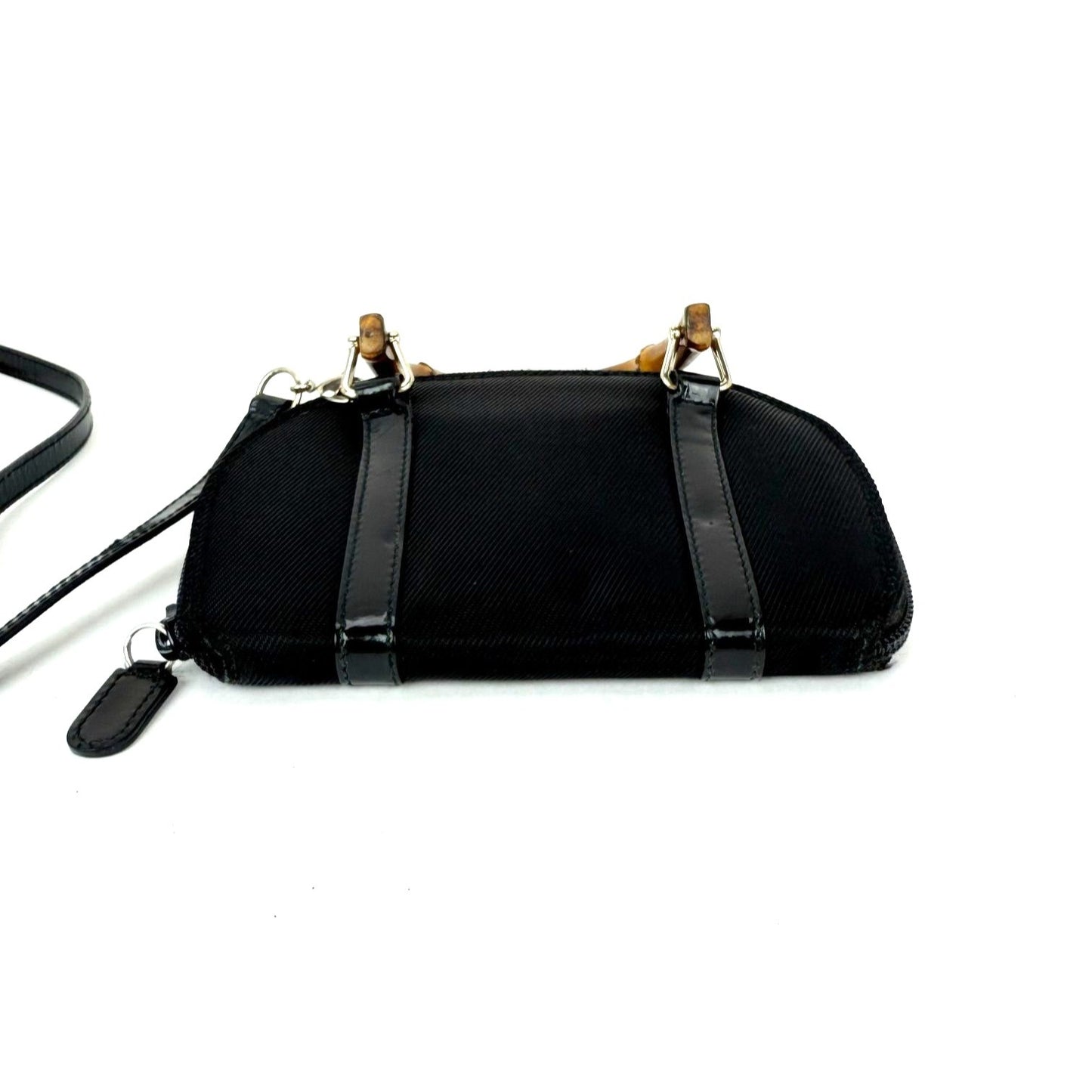 
                  
                    Gucci Bamboo Half Moon Mini Black Canvas Crossbody Bag
                  
                