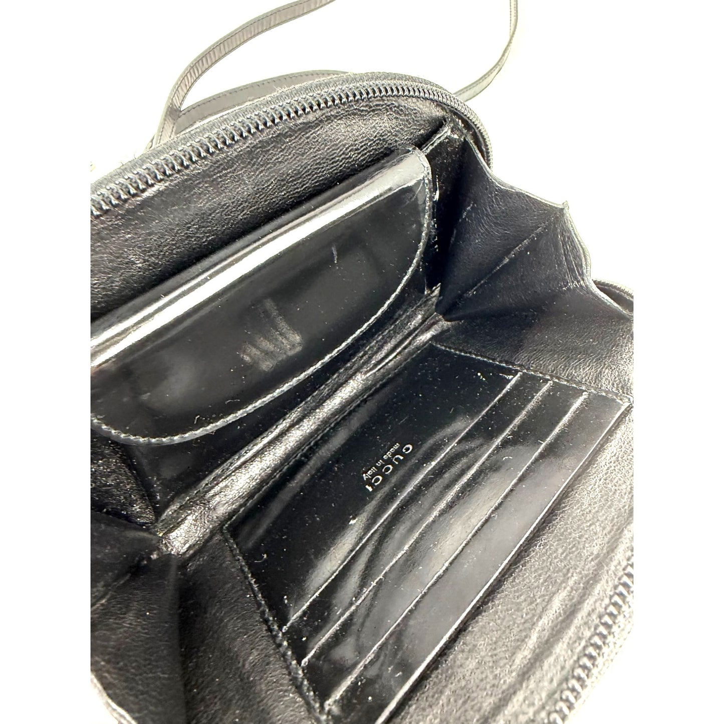 
                  
                    Gucci Bamboo Half Moon Mini Black Canvas Crossbody Bag
                  
                