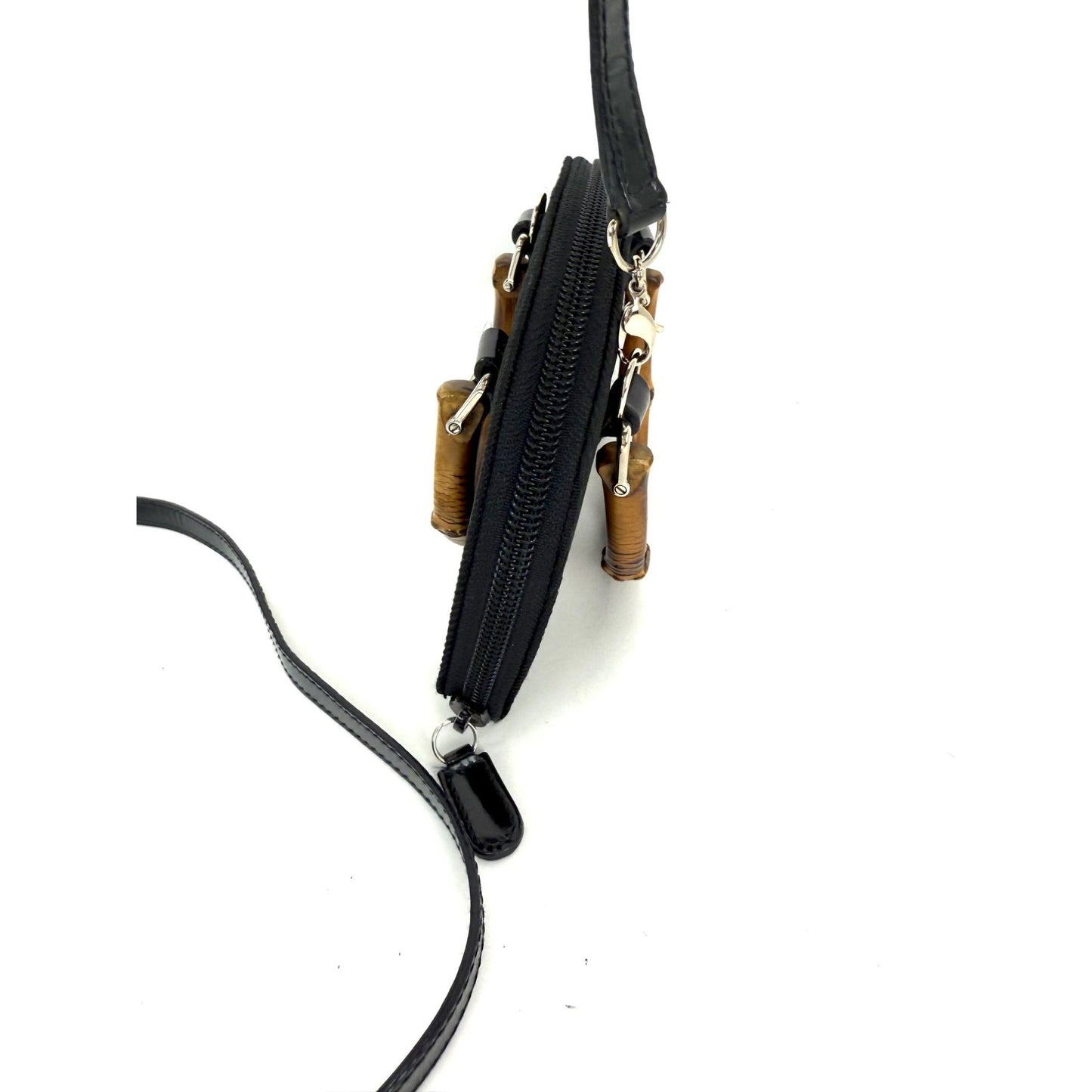 
                  
                    Gucci Bamboo Half Moon Mini Black Canvas Crossbody Bag
                  
                