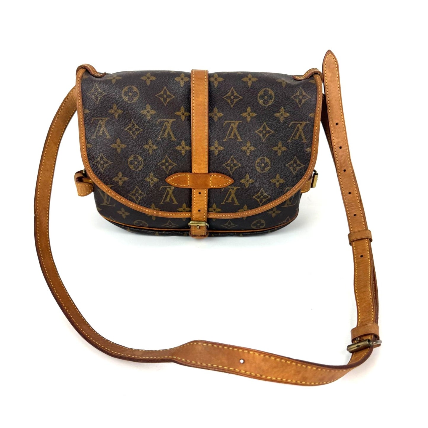 
                  
                    Louis Vuitton Monogram Saumur 30 Vintage Saddle Style Messenger Crossbody Bag
                  
                