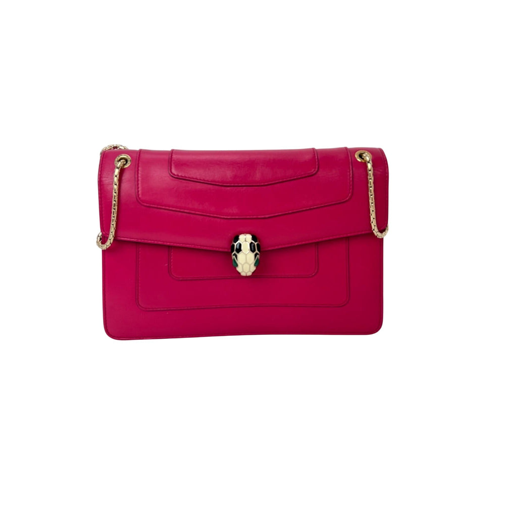 Bvlgari Serpenti Forever Dark Pink Shoulder Bag