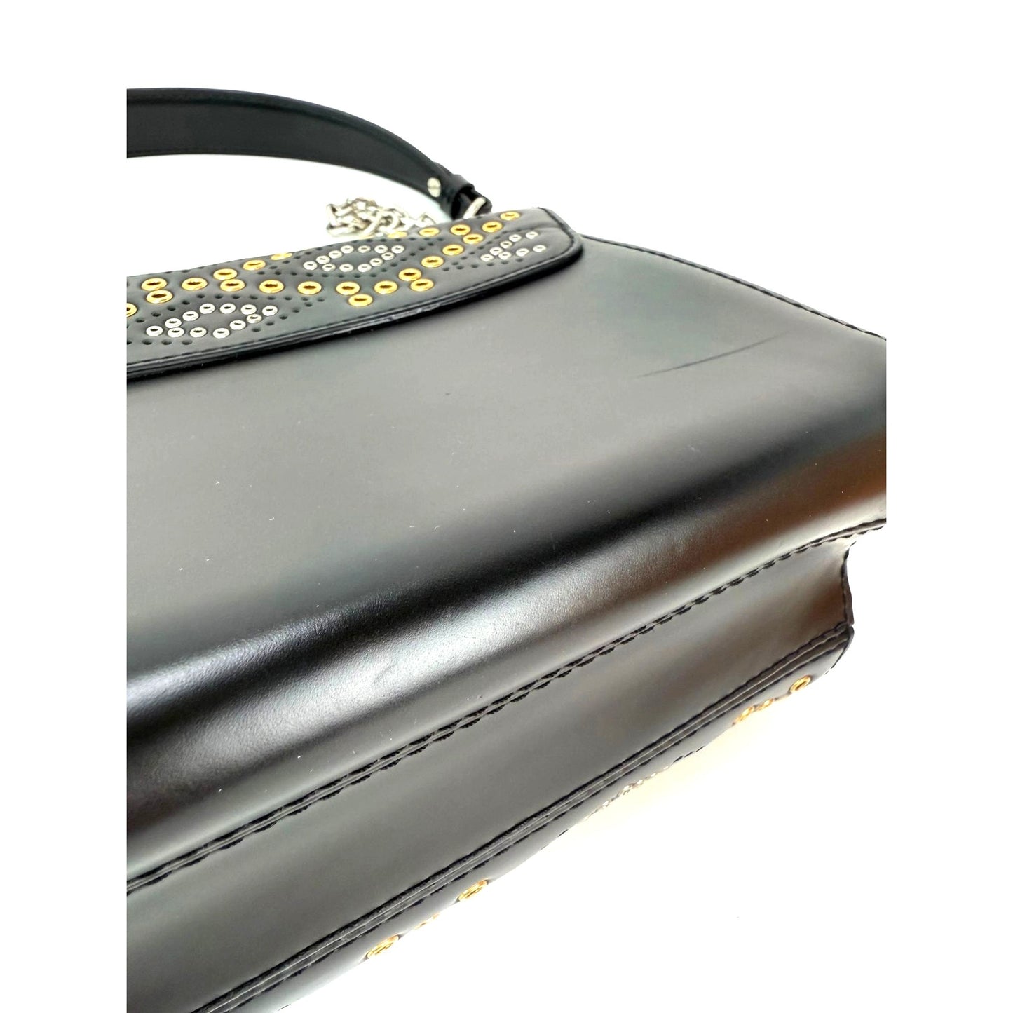
                  
                    Louis Vuitton Calfskin Eyelet Twist MM Black Gold Silver Shoulder Bag
                  
                