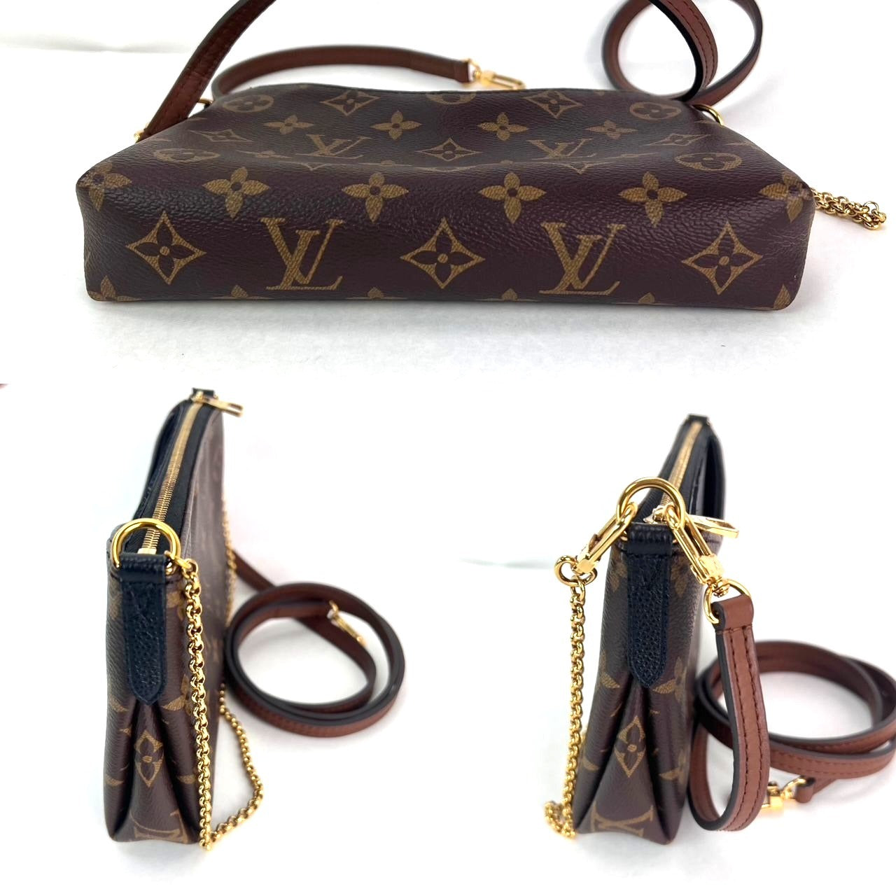 
                  
                    LOUIS VUITTON Pallas Monogram Clutch Noir Shoulder Crossbody Bag
                  
                