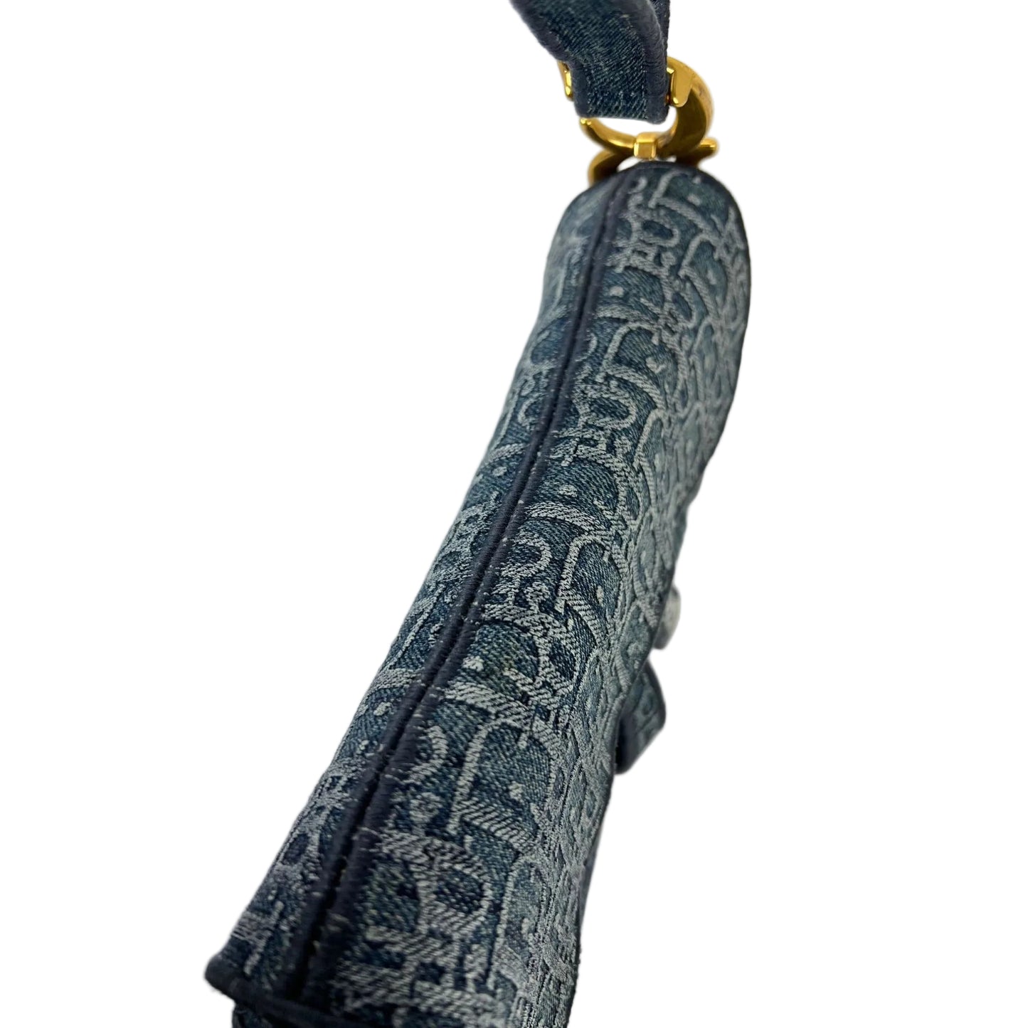 
                  
                    Christian Dior Oblique Embroidered Saddle Denim Blue Canvas Shoulder Hand Bag
                  
                