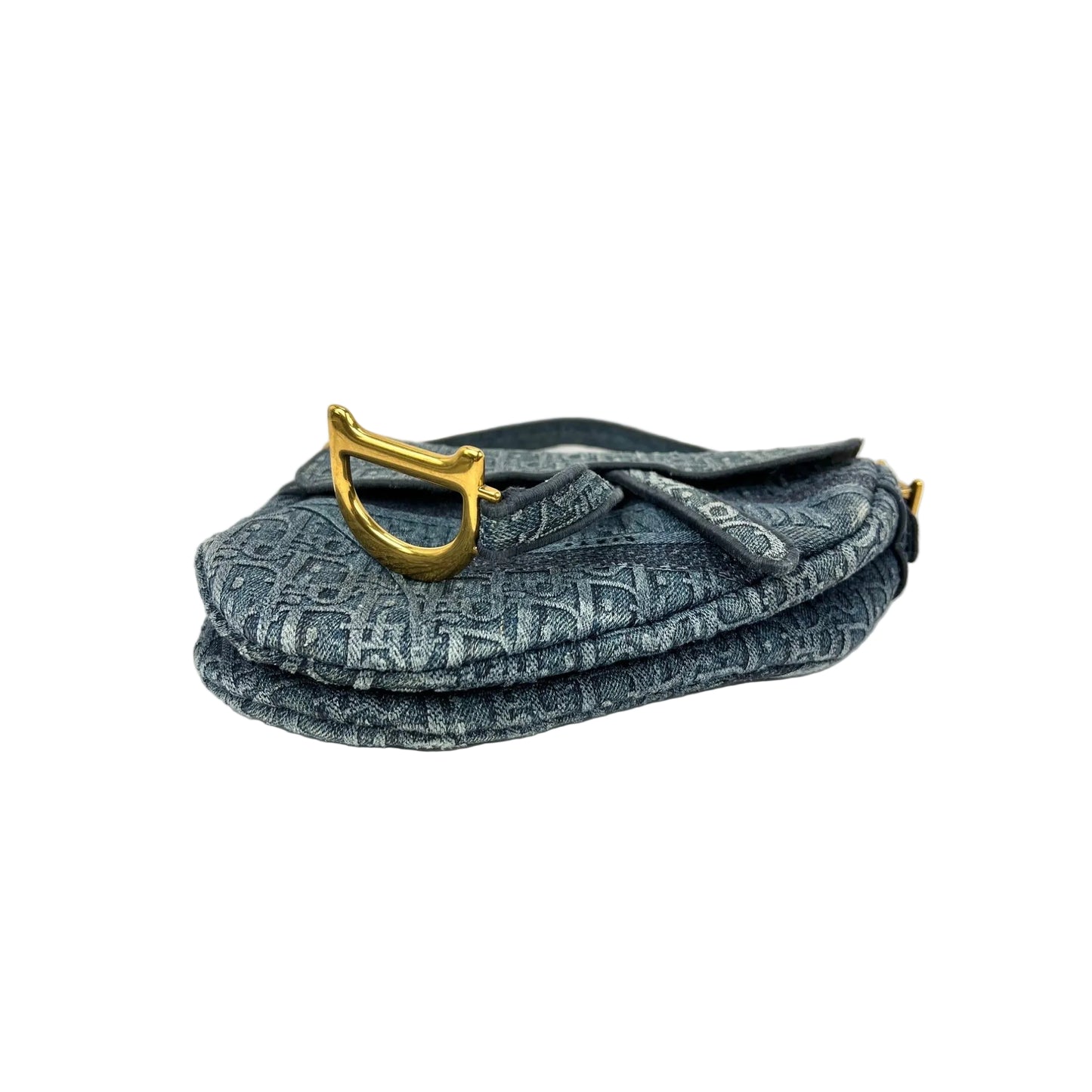
                  
                    Christian Dior Oblique Embroidered Saddle Denim Blue Canvas Shoulder Hand Bag
                  
                
