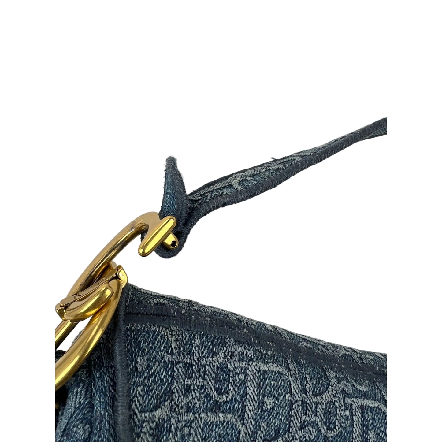 
                  
                    Christian Dior Oblique Embroidered Saddle Denim Blue Canvas Shoulder Hand Bag
                  
                