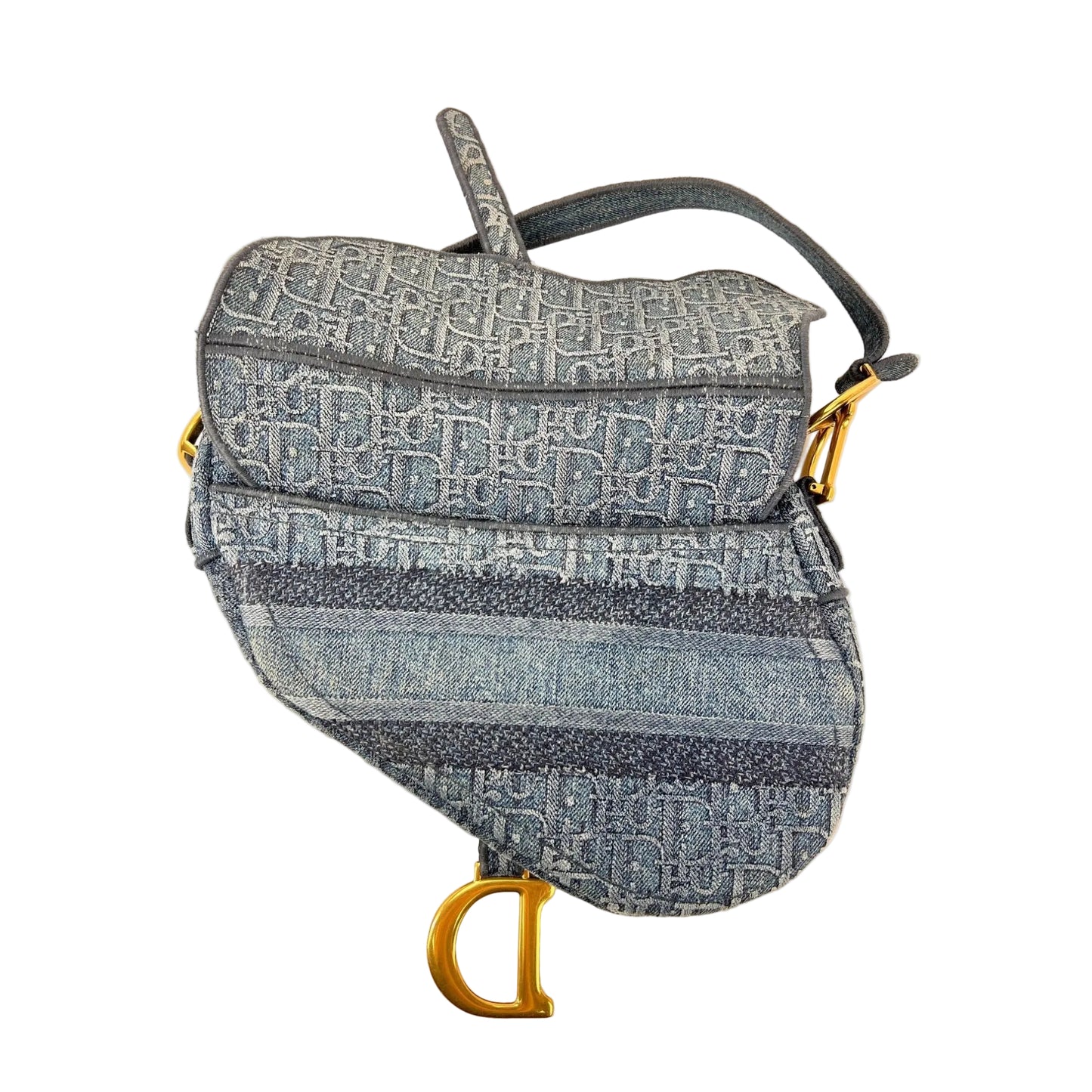 
                  
                    Christian Dior Oblique Embroidered Saddle Denim Blue Canvas Shoulder Hand Bag
                  
                