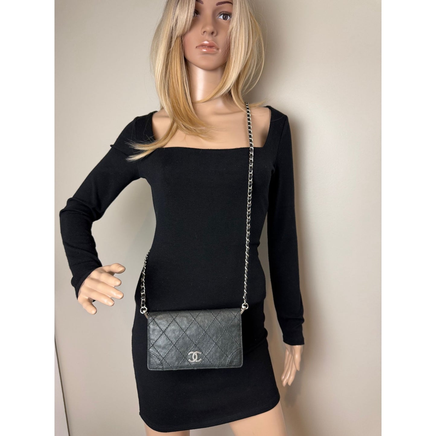 
                  
                    Chanel Vintage Wild Stitch Black Caviar Wallet
                  
                