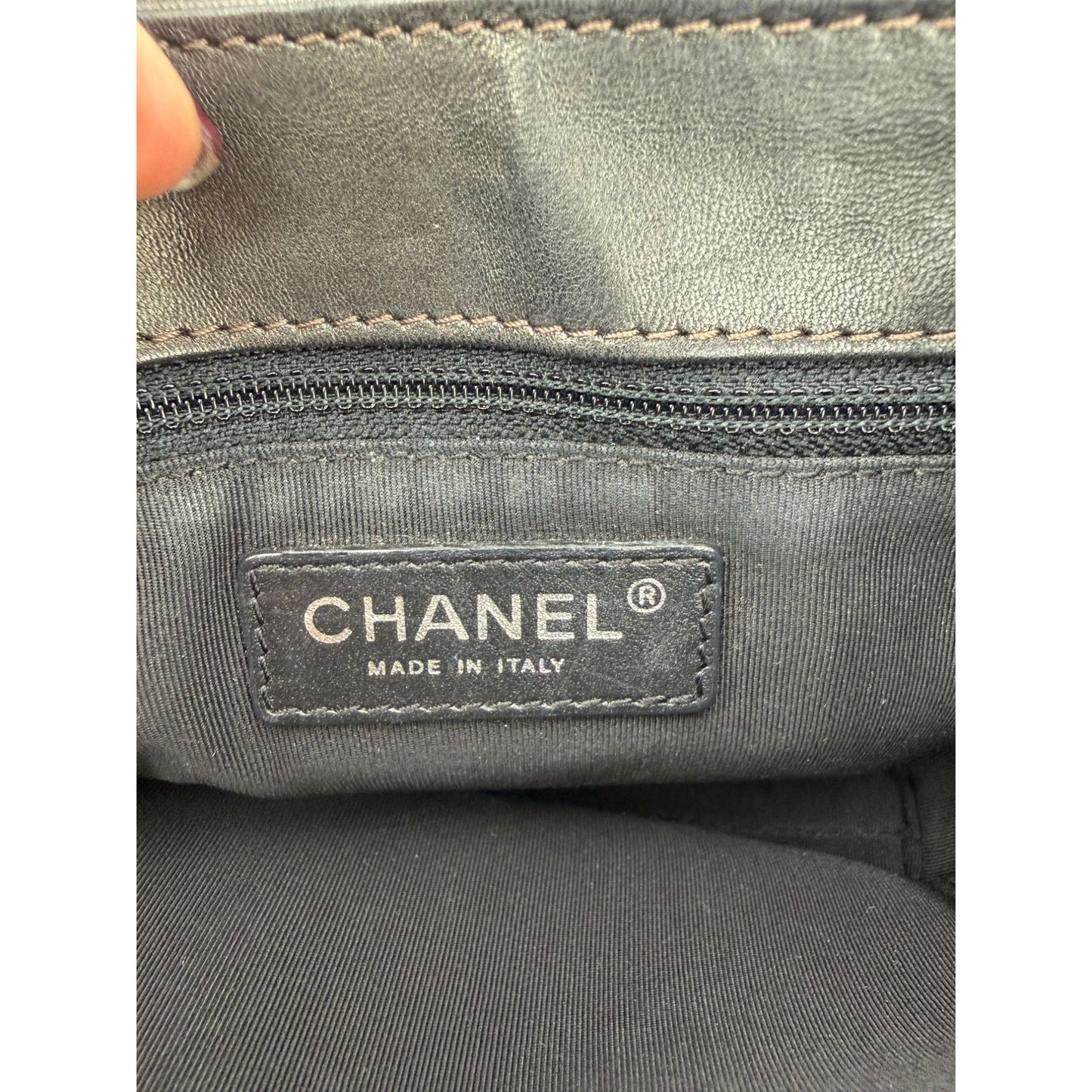 
                  
                    Chanel Metallic Goatskin Quilted Small Rock In Rome Flap Charcoal Crossbody Bag
                  
                