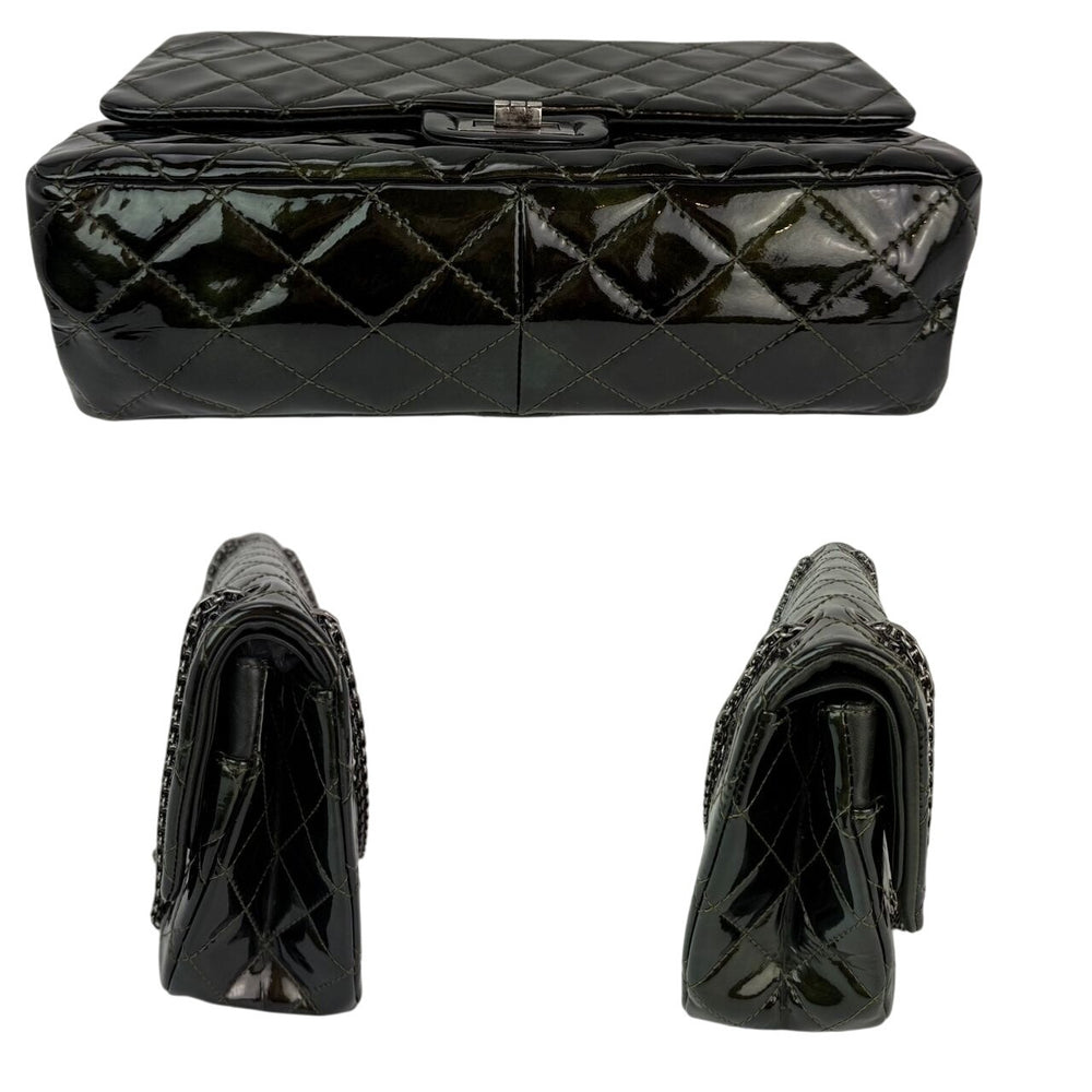 
                  
                    Chanel 2.55 Reissue Double Flap  Iridescent Dark Green Patent Leather Shoulder Bag
                  
                