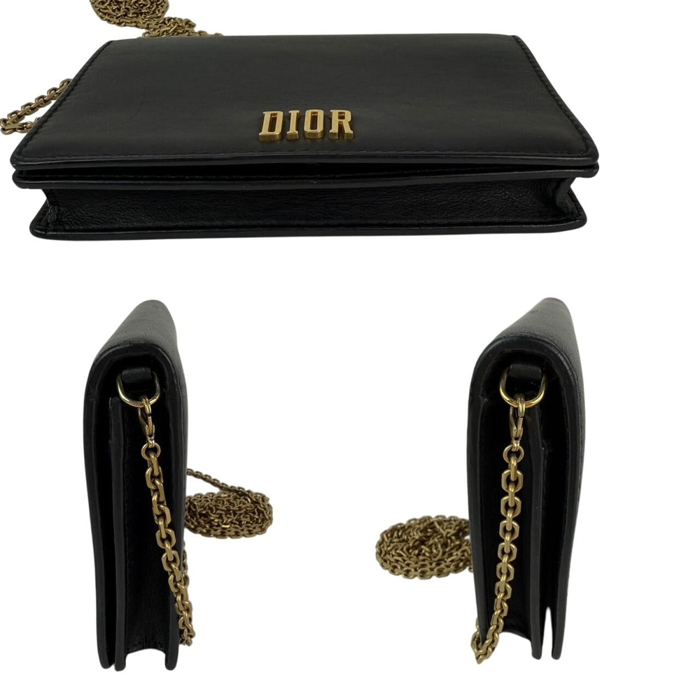 
                  
                    Christian Dior Calfskin Black D-Fence Croisiere Wallet on a Chain
                  
                