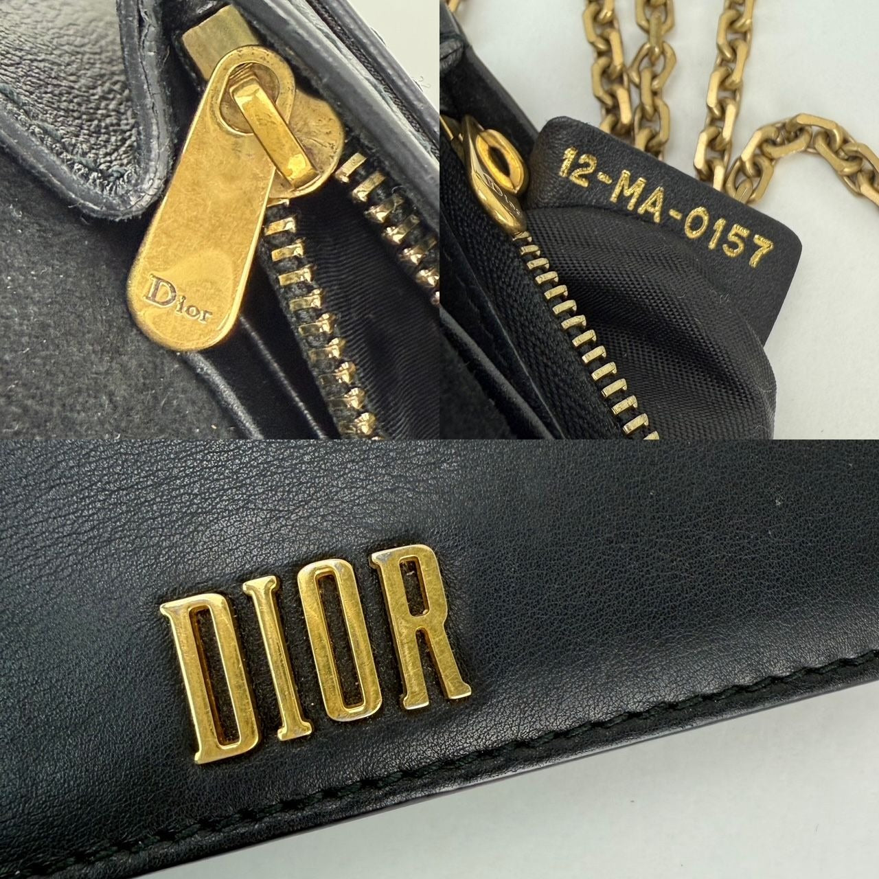 
                  
                    Christian Dior Calfskin Black D-Fence Croisiere Wallet on a Chain
                  
                