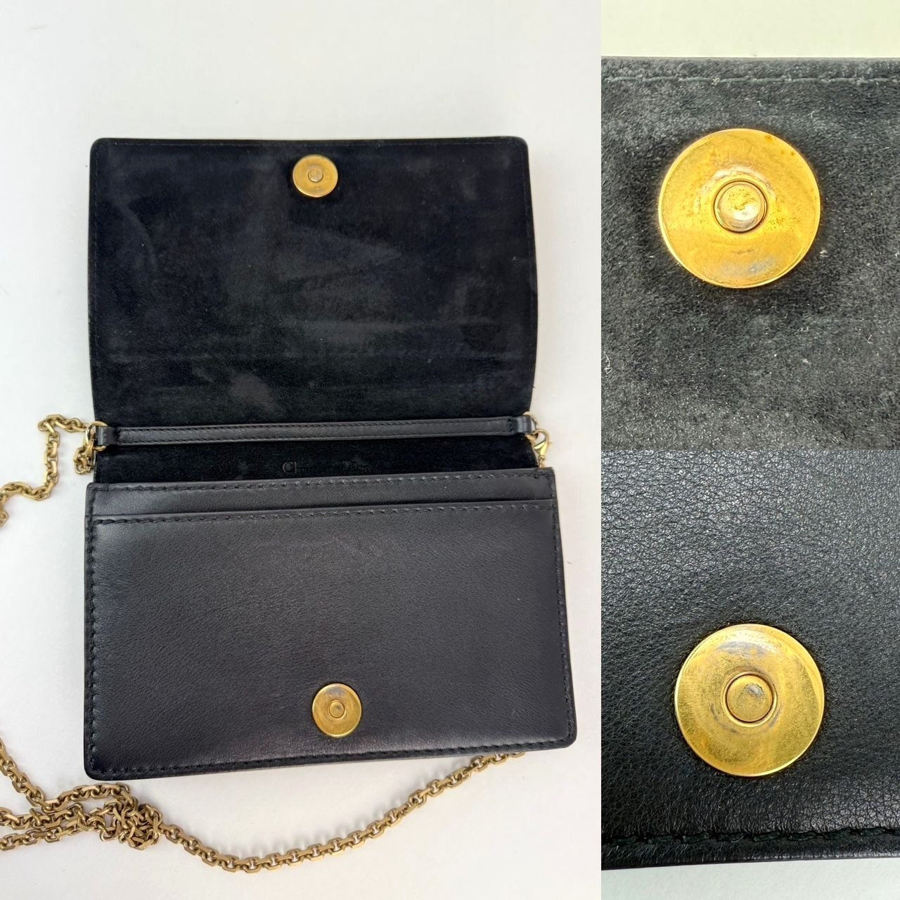 
                  
                    Christian Dior Calfskin Black D-Fence Croisiere Wallet on a Chain
                  
                